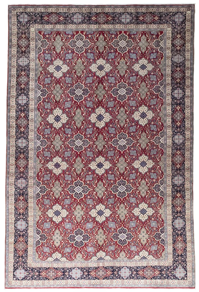Hamedan Tappeto 310 x 200 Rosso (Iran) Annodato A Mano