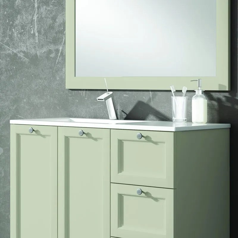 Lavabo integrale a incasso a sinistra rettangolare L 101 x H 18 x P 46 cm in ceramica bianco