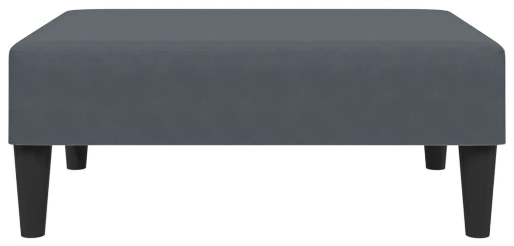 Poggiapiedi grigio scuro 77x55x31 cm in velluto