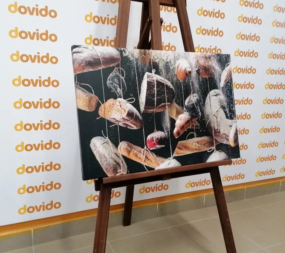Quadro su tela – Pane appeso su corda
