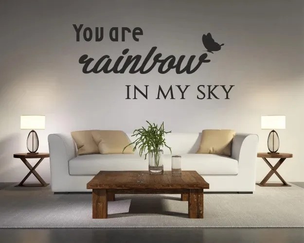 Adesivo murale YOU ARE RAINBOW IN MY SKY 50 x 100 cm