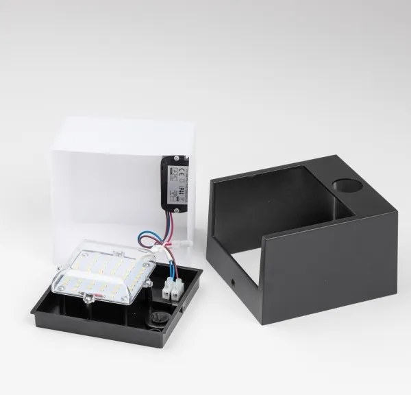 Brilagi-LED Lampada da parete esterna con sensore TERNI LED/12W/230V nera IP44