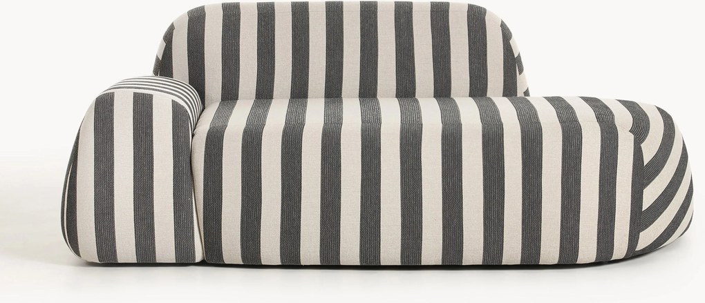 Divano a righe Wolke (2 posti) con terminale chaise longue