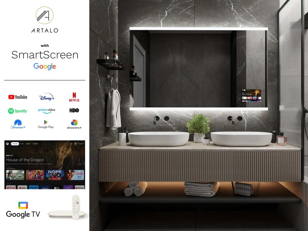 Specchio con illuminazione LED  M13