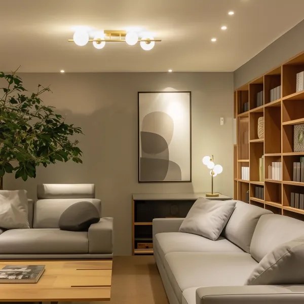 Brilagi - Lampadario a plafone LED MILLA 4xG9/3W/230V oro/bianco