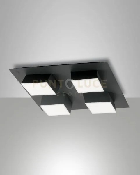 Lucas plafoniera antracite 4 luci dimmerabile 48w 3000k 4160lm