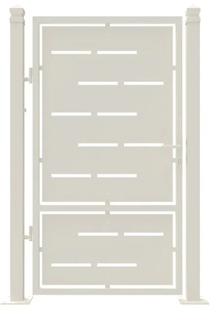 Cancello con serratura manuale Privacy in ferro, apertura a sinistra, L 104.5 x H 180 cm, di colore bianco