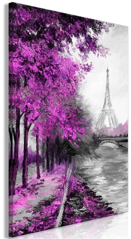 Quadro Paris Channel (1 Part) Vertical Pink  Colore Rosa, Dimensioni e Misure 40x60