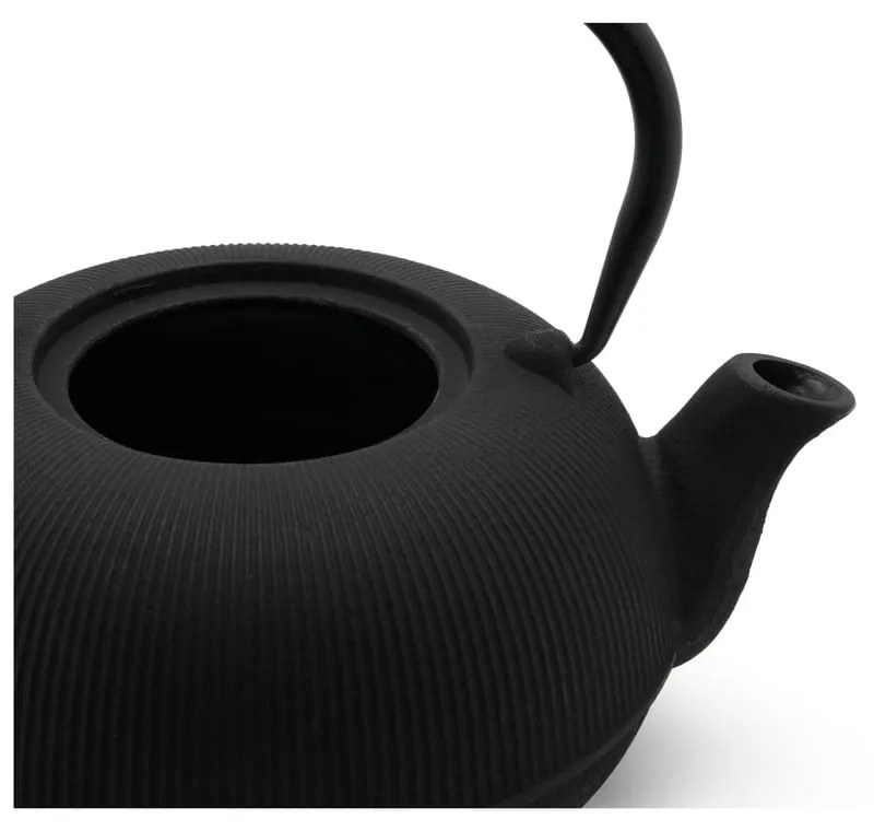 Set da tè in porcellana nera e lega Sichuan - Bredemeijer