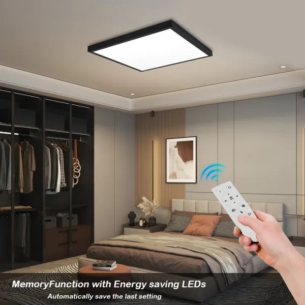 Brilagi-LED Lampada da Bagno Dimmerabile FRAME SMART LED/50W/230V IP44 Nera + Telecomando