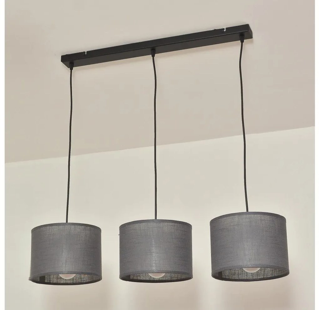 Lampadario a cavo ALBA 3xE27/15W/230V grigio