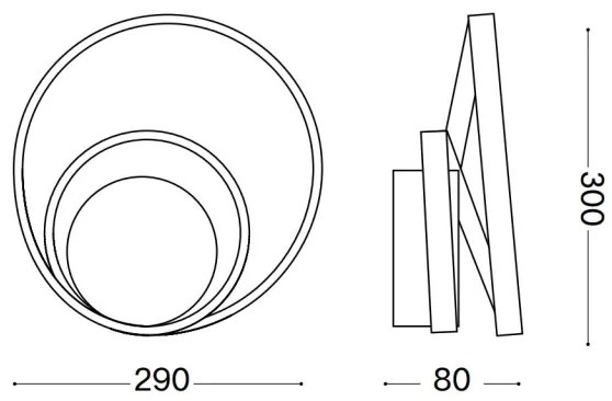 Ideal Lux - Applique a LED OZ LED/26W/230V CRI 90 bianco
