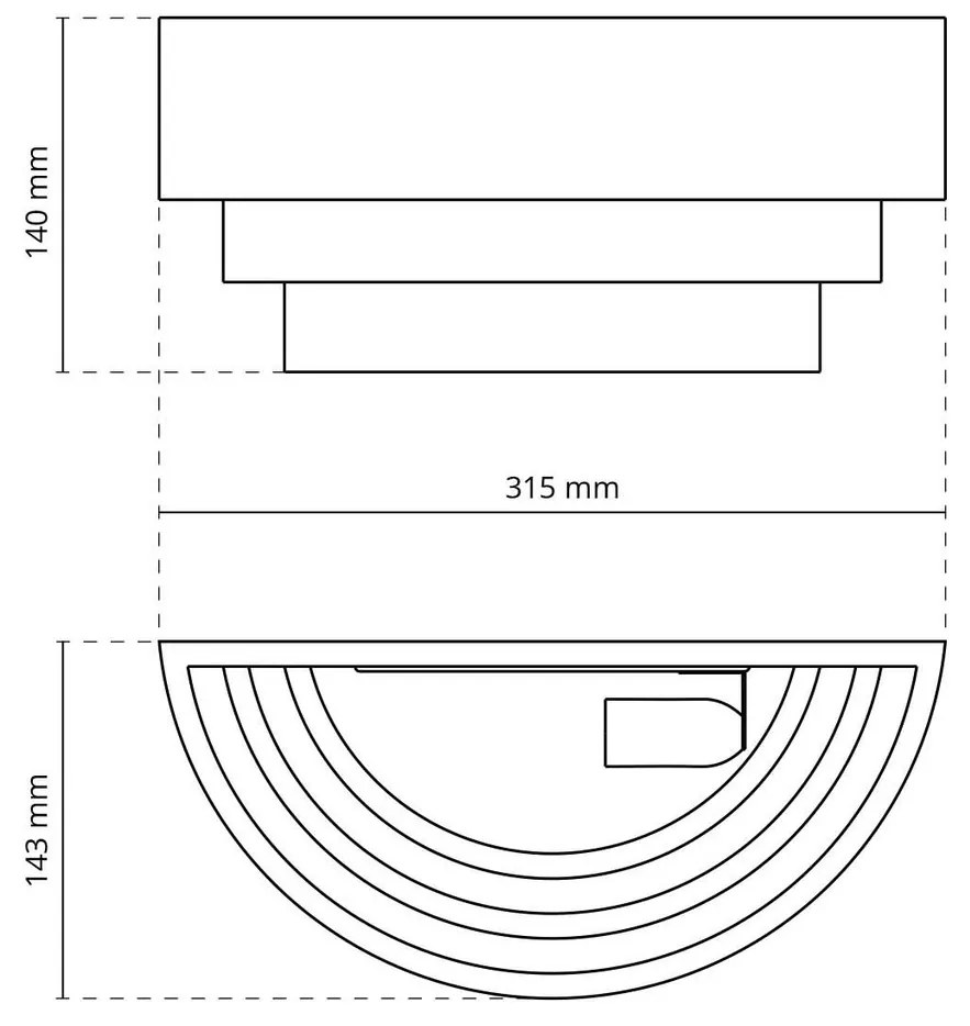 Applique da Parete in Gesso Pitturabile E14