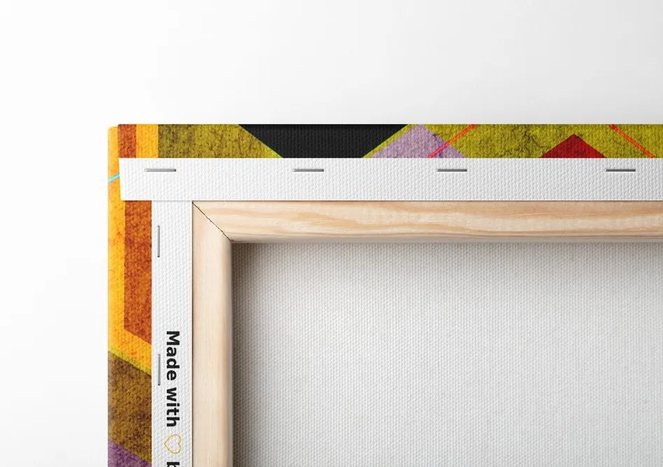 Quadro su tela – Ornamento geometrico multicolore