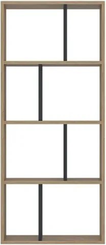 Libreria Moderna 60x25x140 Tuco Rovere Chiaro E Antracite