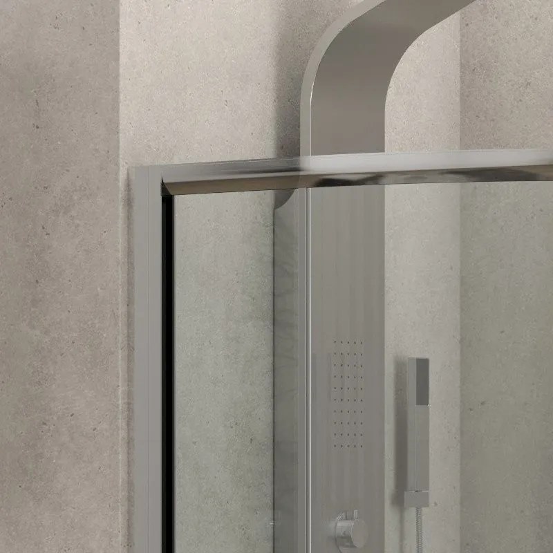 Kamalu - Box doccia basso 80x80cm semicircolare altezza 170cm | K400