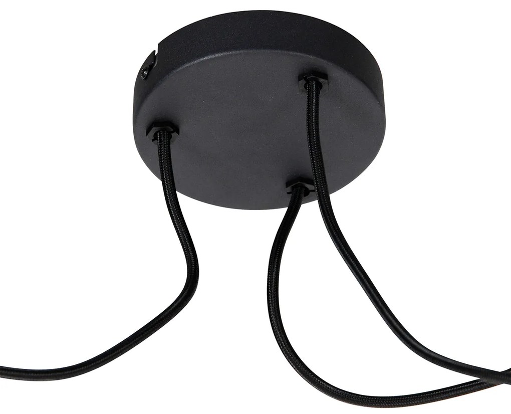 Lampada a sospensione smart nera a 3 luci con WiFi G95 - Cava