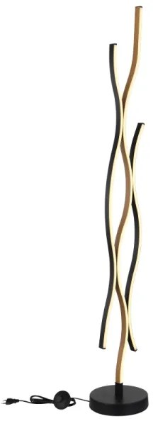 Globo 67206SW - Lampada LED da terra GERONIMO LED/28W/230V 3000K nero/oro