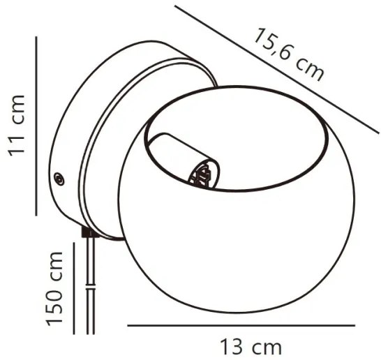Nordlux - Faretto da parete orientabile BELIR 1xG9/5W/230V nero