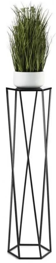 Portafiori 100x24 cm nero