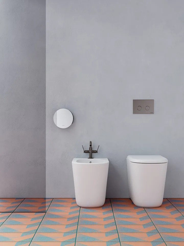 Globo Lalita Bidet Filo Parete A Pavimento In Ceramica Bianco Lucido