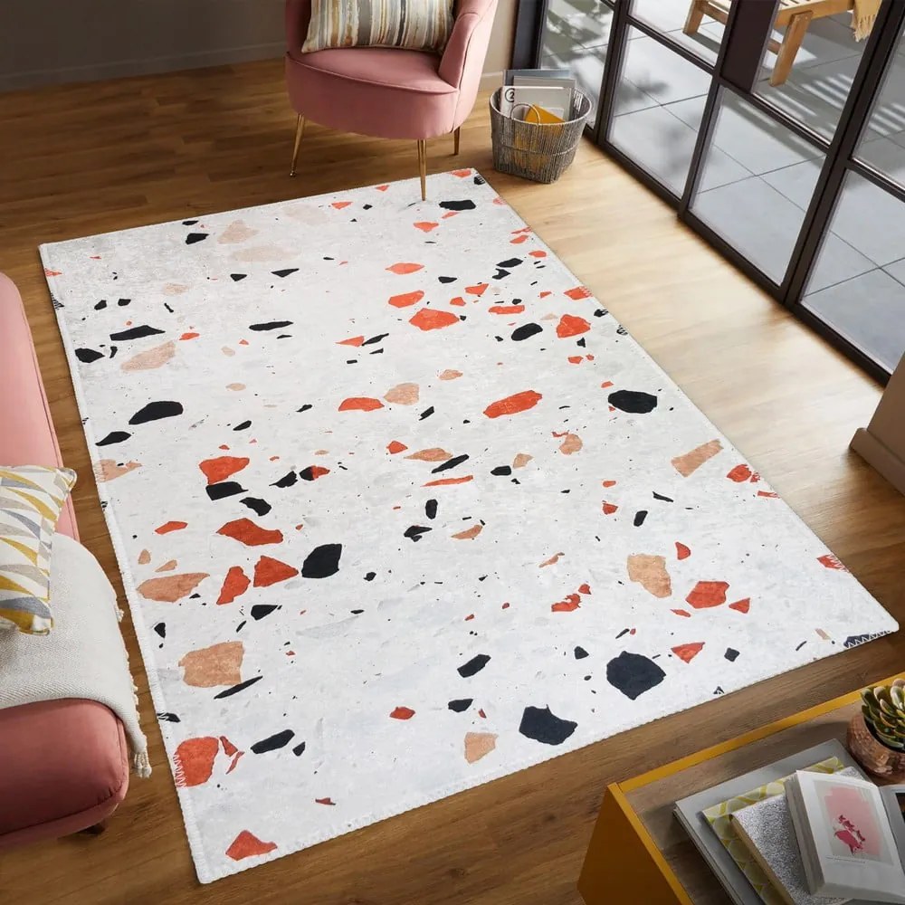 Passatoia arancione e avorio lavabile 80x200 cm Italian Stone – Vitaus