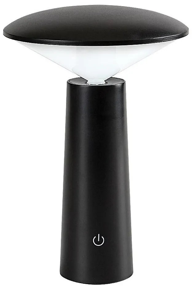Rabalux 77147-LED Lampada da tavolo touch ricaricabile e dimmerabile POLPERRO LED/3W/3,7V 1200mAh nero