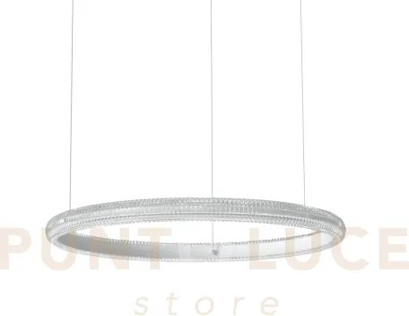 Miracle sospensione con decoro effetto cristallo bianco led 3000k 3...