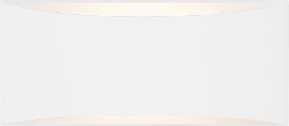 Applique da Parete 2xG9 Curva Bidirezionale 30x14cm in Gesso