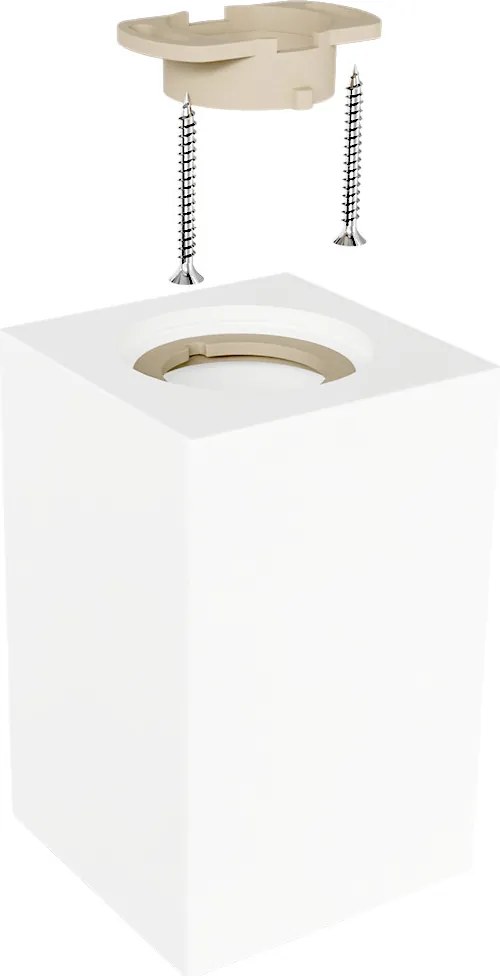 Plafoniera Quadrata 70x70mm h110mm GU10 in Gesso Pitturabile