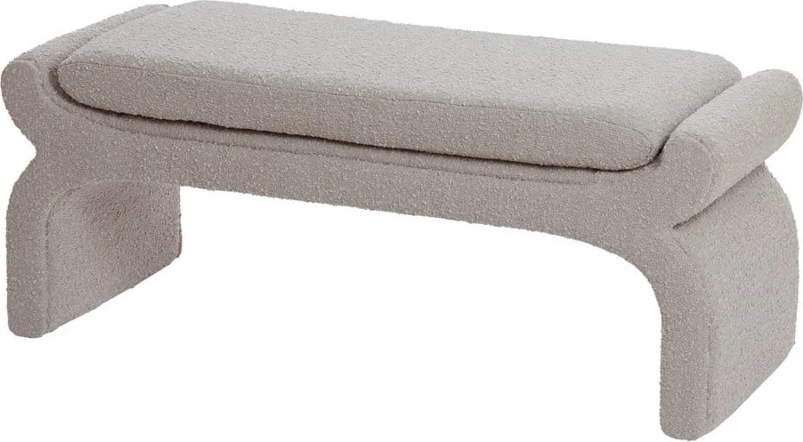 Panchina beige in tessuto bouclé Nafya - Light &amp; Living