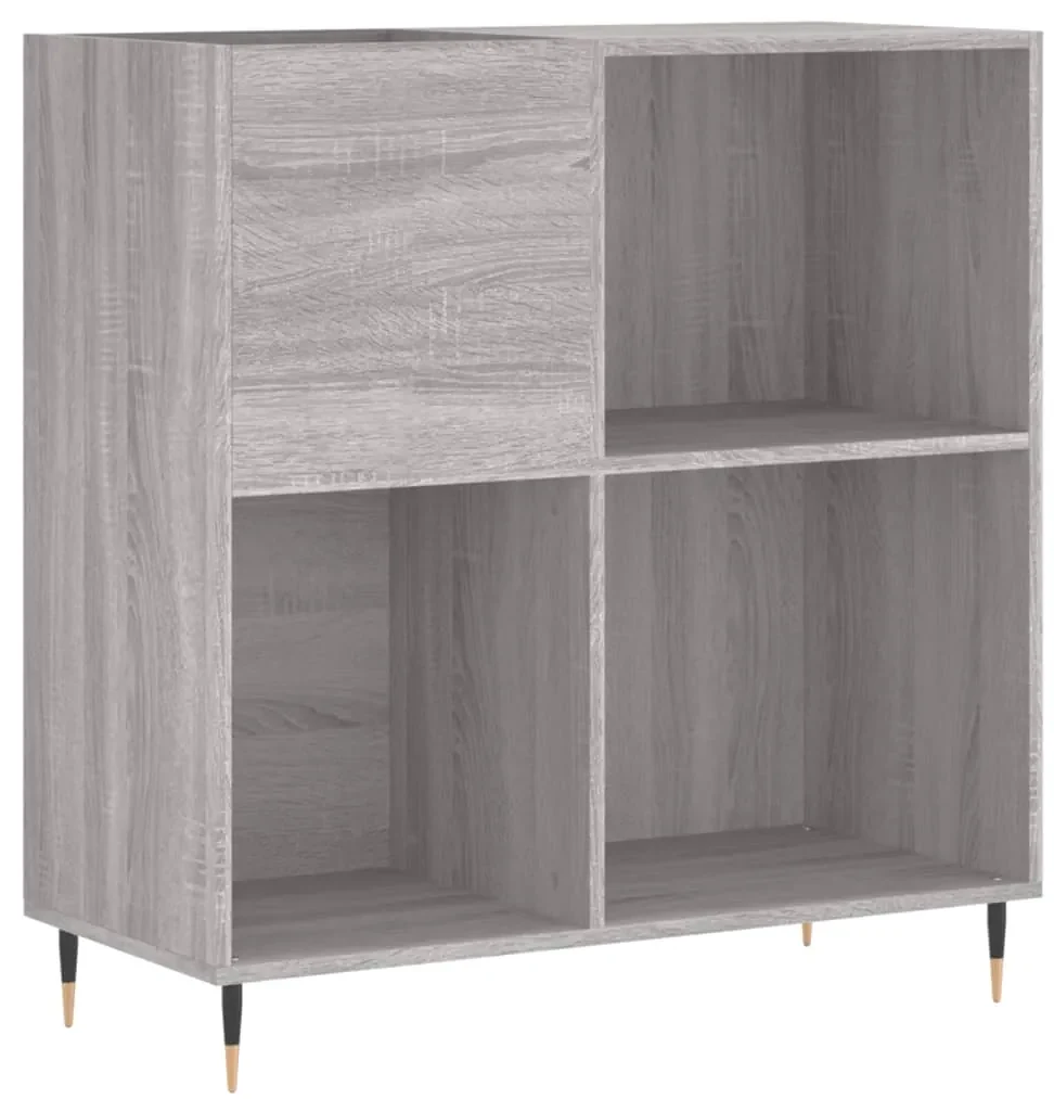 Mobile porta dischi grigio sonoma 84,5x38x89 legno multistrato