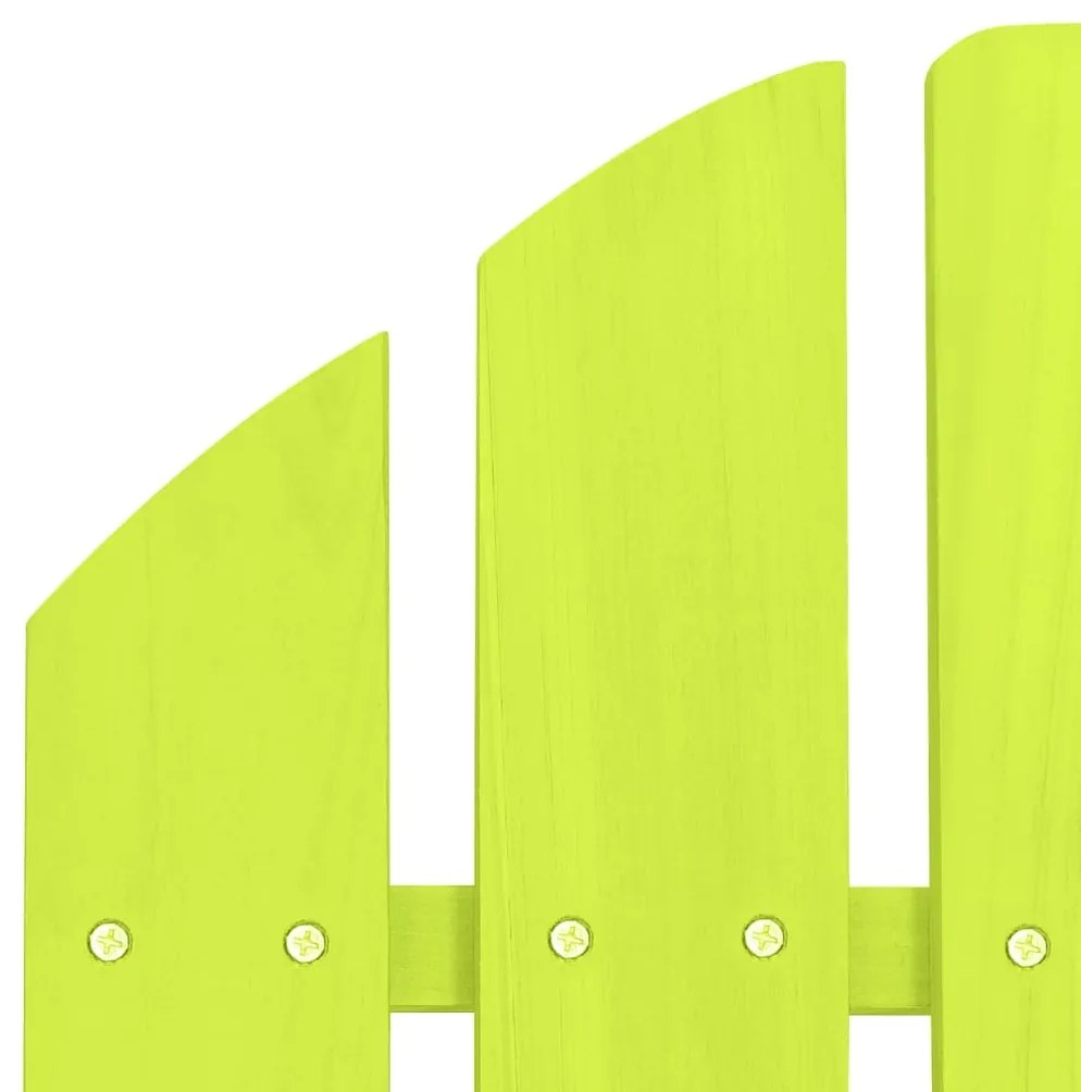 Sedia da giardino adirondack in legno massello di abete verde
