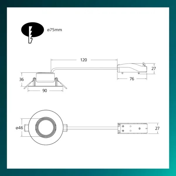 Philips - Set da 3 faretti da incasso LED dimmerabili CILANTRO LED/5W/230V 4000K neri