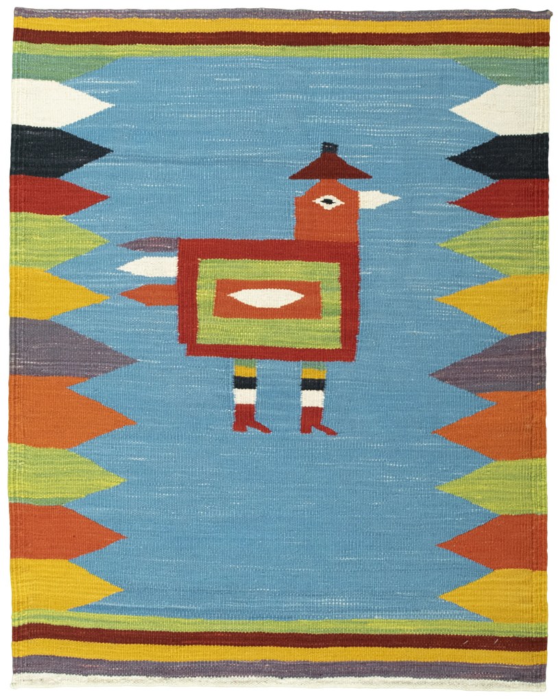 Kilim Tappeto orientale 110 x 90 (Tacchino) Tessuto A Mano