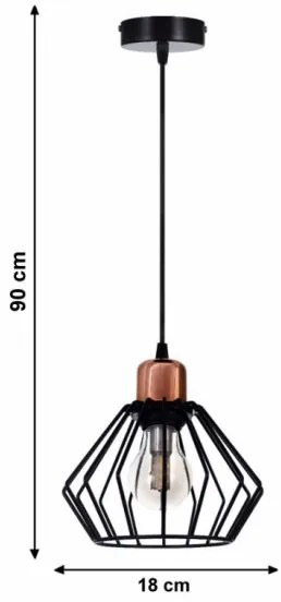 Lampadario a sospensione con filo PORTO 1xE27/40W/230V