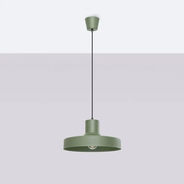 Sollux SL.1705 - Lampadario a sospensione con filo BILO 1xE27/15W/230V diametro 35 cm verde