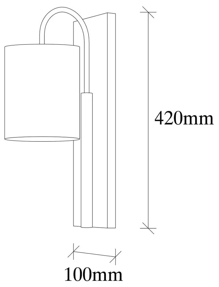 Lampada da parete in metallo nero con paralume marrone chiaro Opviq luci Julia - Opviq lights