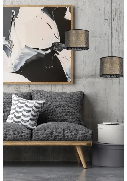 Lampadario su corda  REZO 3xE27/60W/230V oro/turchese