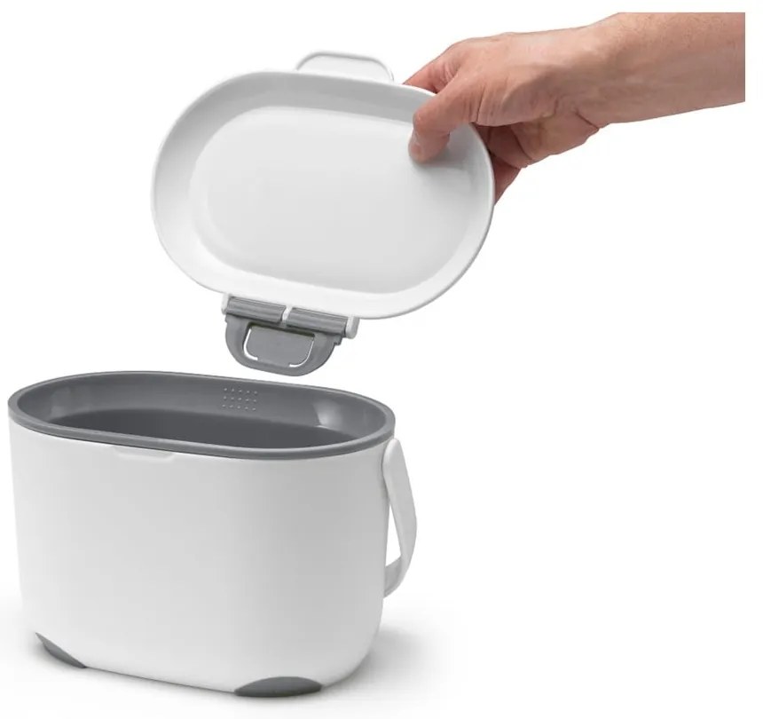 Contenitore per rifiuti compostabili bianco/grigio 2,5 l - Addis