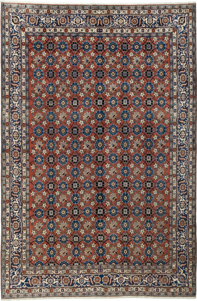 Veramin Tappeto persiano 310 x 210 Rosso (Iran) Annodato A Mano