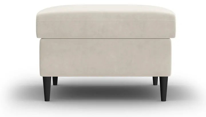 Poggiapiedi beige con rivestimento in velluto Kyoto – Cosmopolitan Design
