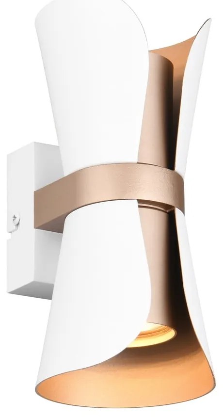 Lampada da parete in colore bianco-bronzo Coat - Trio