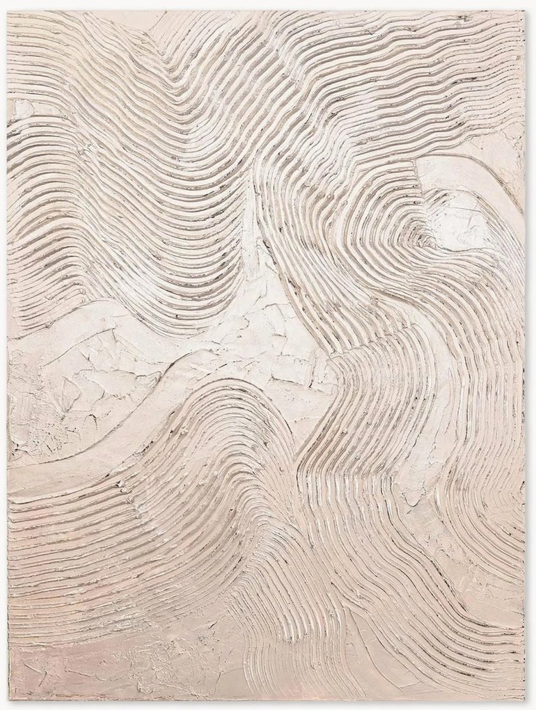 Quadro su tela dipinto a mano Metallic Rose