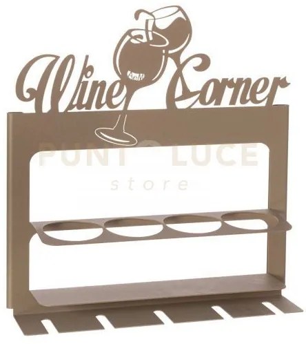 Porta bottiglie da parete moderno wine corner beige