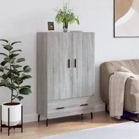 Credenza Grigio Sonoma 69,5x31x115 cm in Legno Multistrato 828258