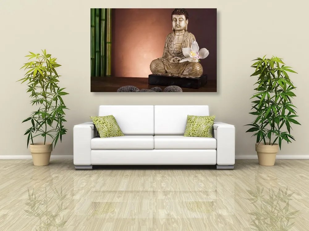 Stampa su tela – Buddha meditante