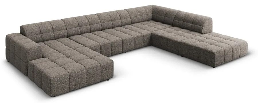 Divano angolare in grigio scuro (con penisola a destra/a forma di "U") Chicago – Cosmopolitan Design