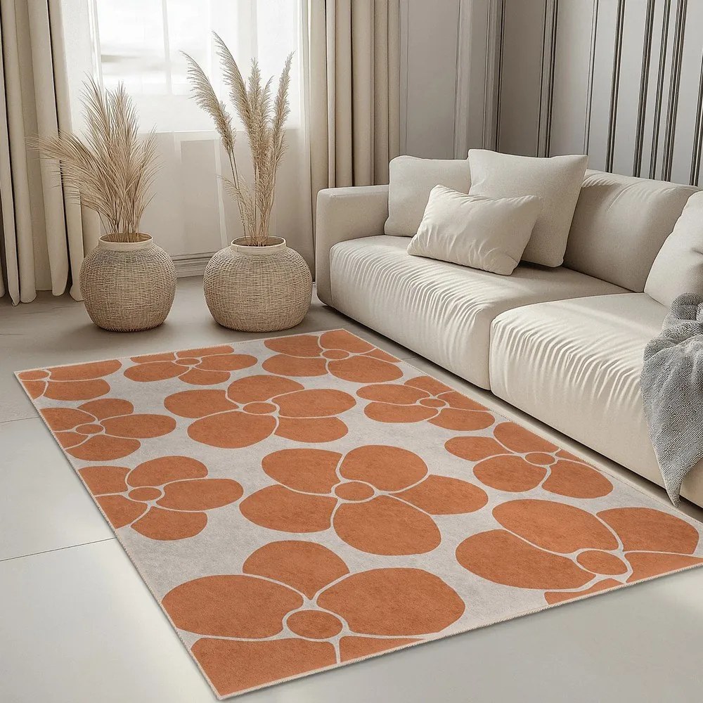 Passatoia arancione lavabile 80x200 cm Orange Meadow – Mila Home