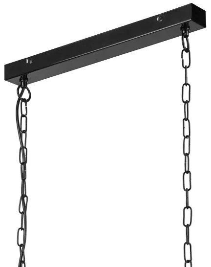 Lampadario a sospensione con catena MORGAN 2xE27/60W/230V nero/rame